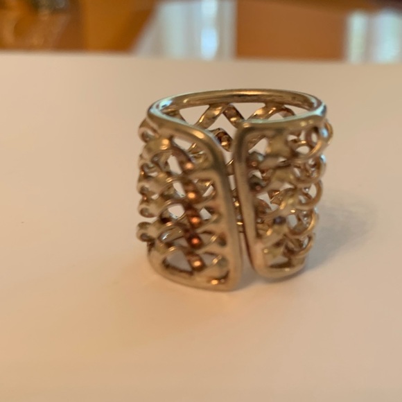 Handmade Sterling Silver Adjustable Ring Sz 6.5 - Picture 2 of 4